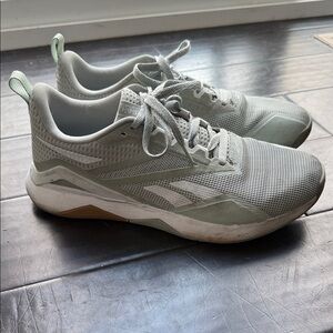 Reebok gray and White Women's Athletic Sneakers